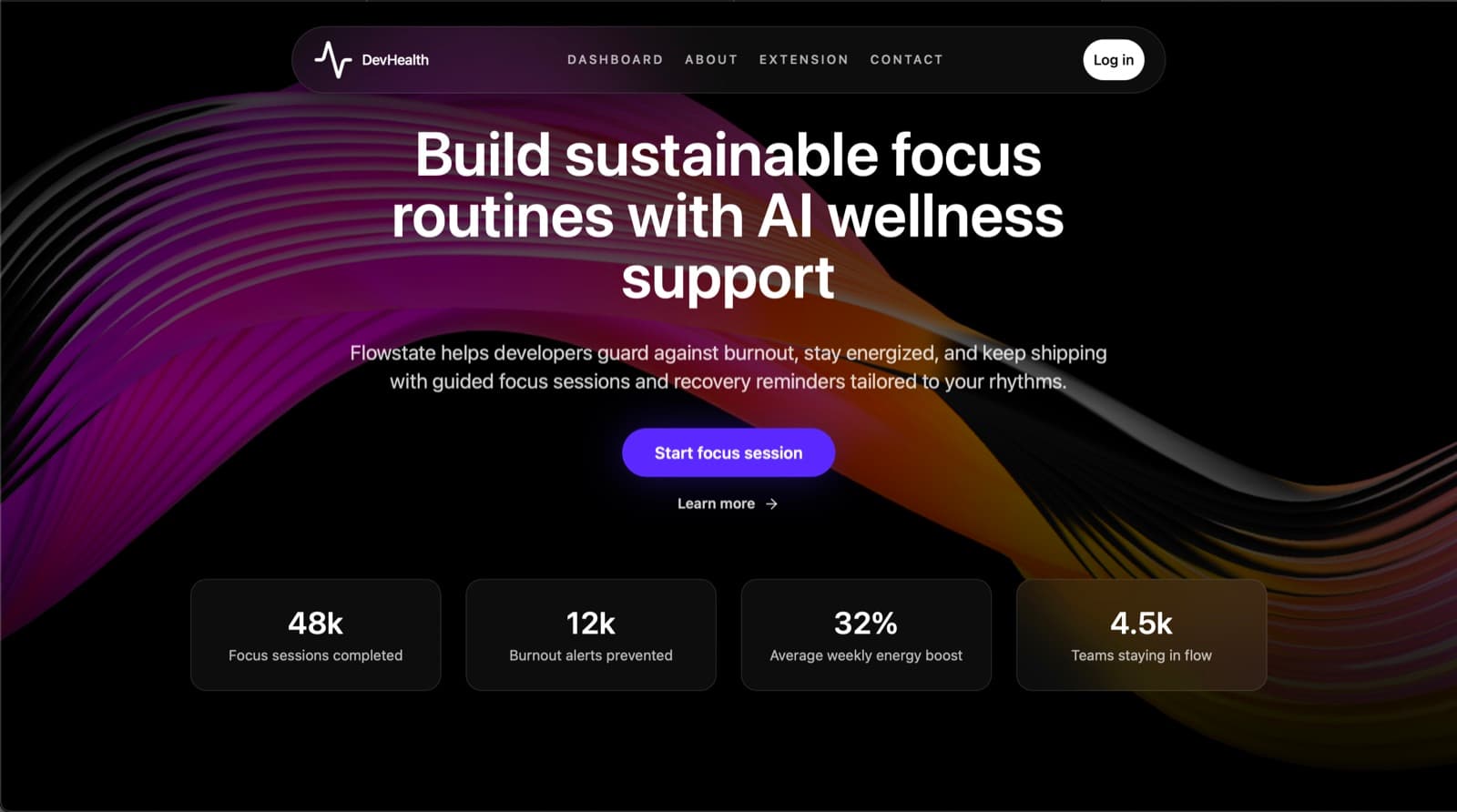 Screenshot of DevHealth